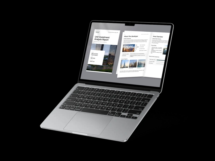 MacBook showing investment report